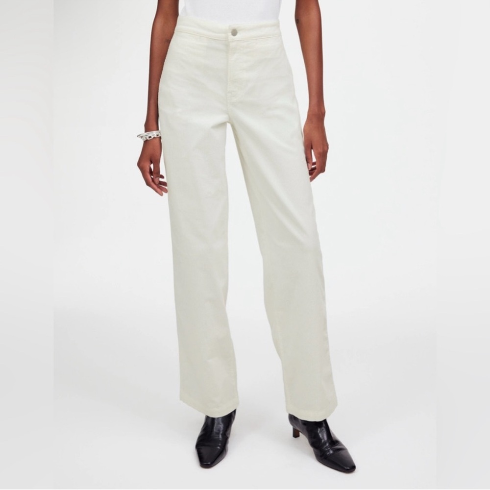 Madewell NWT The Emmett Wide Leg Pant in Corduroy. Welt Pocket Edition Size 25 - Picture 4 of 16